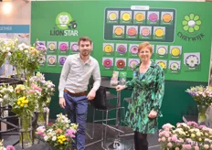 Hein van Steenbergen en Aaltje van Giessen representing two growers (with a shared owner): Lion Star, which is specialized in lisianthus, and Chrywijk, which produces santini